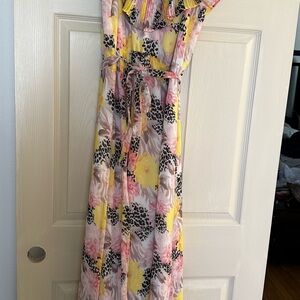 Victoria's Secret Yellow and Pink Ruffled Dress